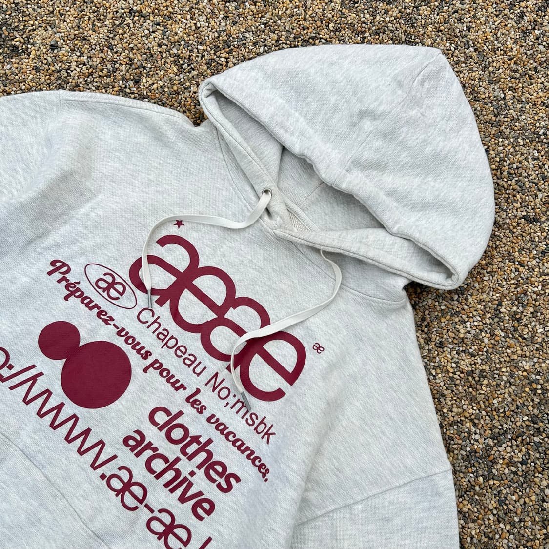 Aeae web 로고 오트밀 후드티 상품이미지2