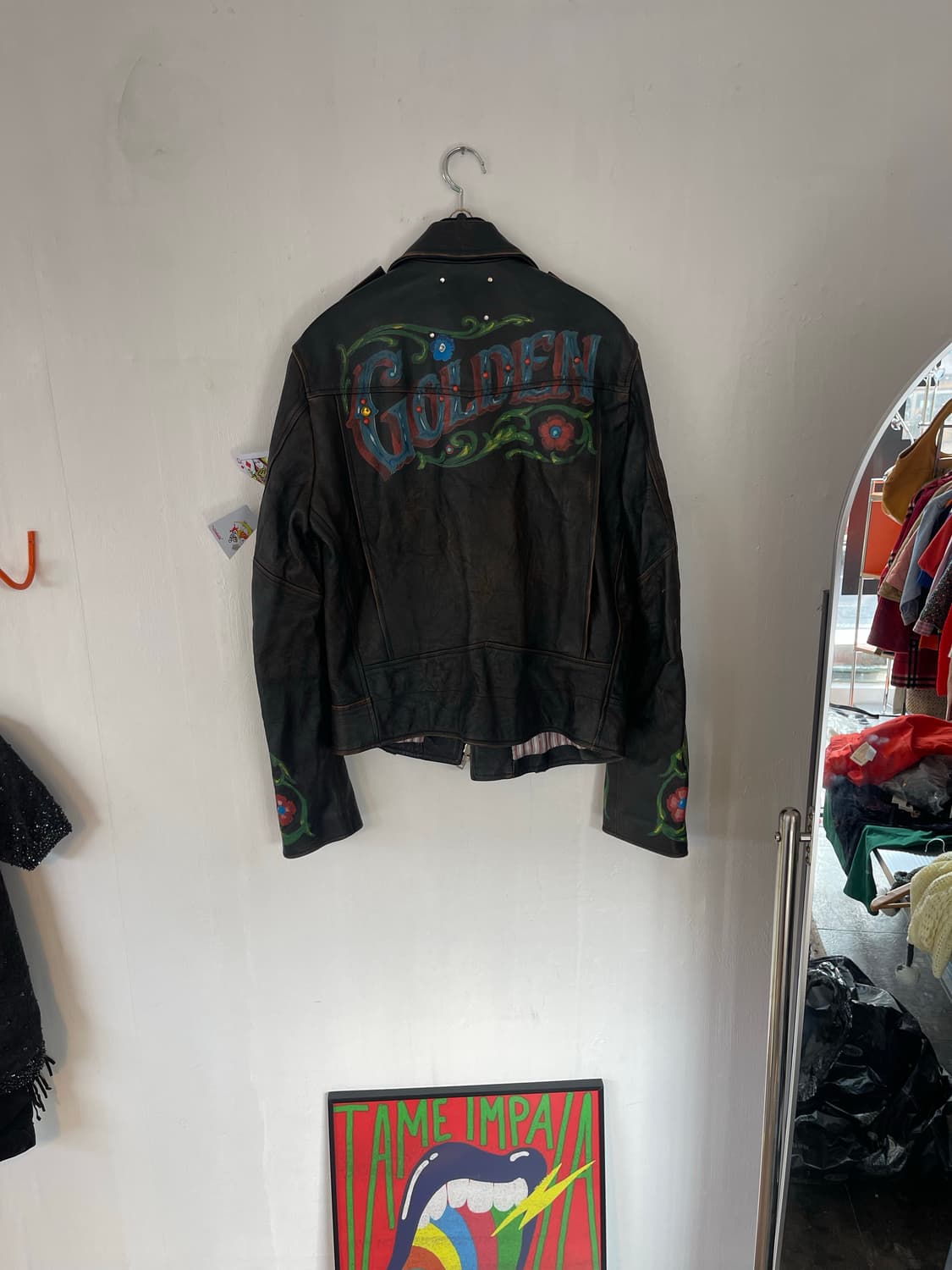 골든구스 가죽자켓 (수제프린팅) 판매합니다  상품이미지2