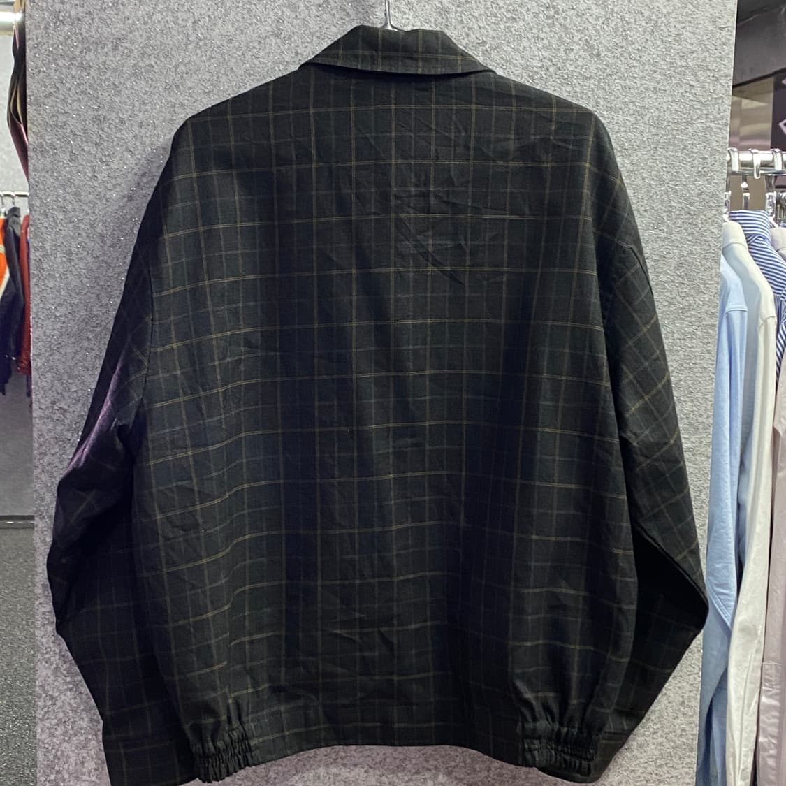 라코스테 스몰로고 체크 블루종 자켓 B3215 상품이미지3