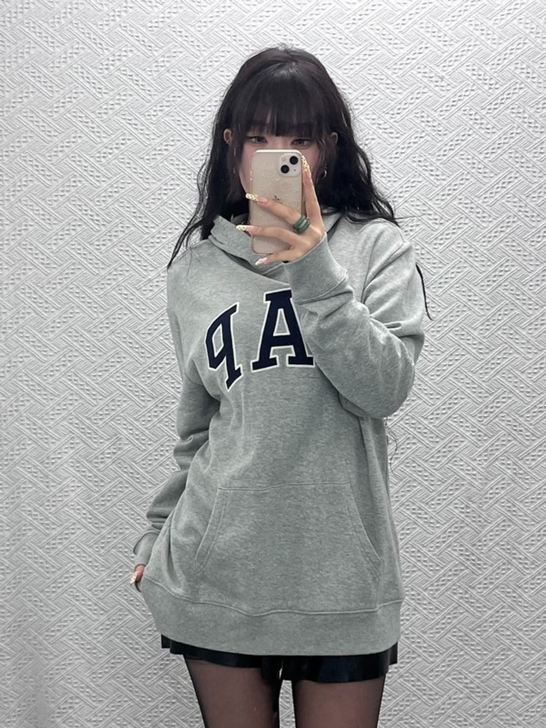 갭 올드스쿨 빈티지 레트로 빅로고 오버핏 후드티 L C09992 상품이미지1