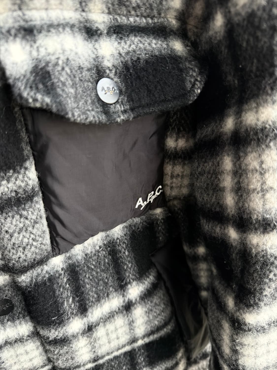 L/ A.P.C 아페쎄 23FW 플란넬 구스다운 패딩 점퍼 상품이미지5