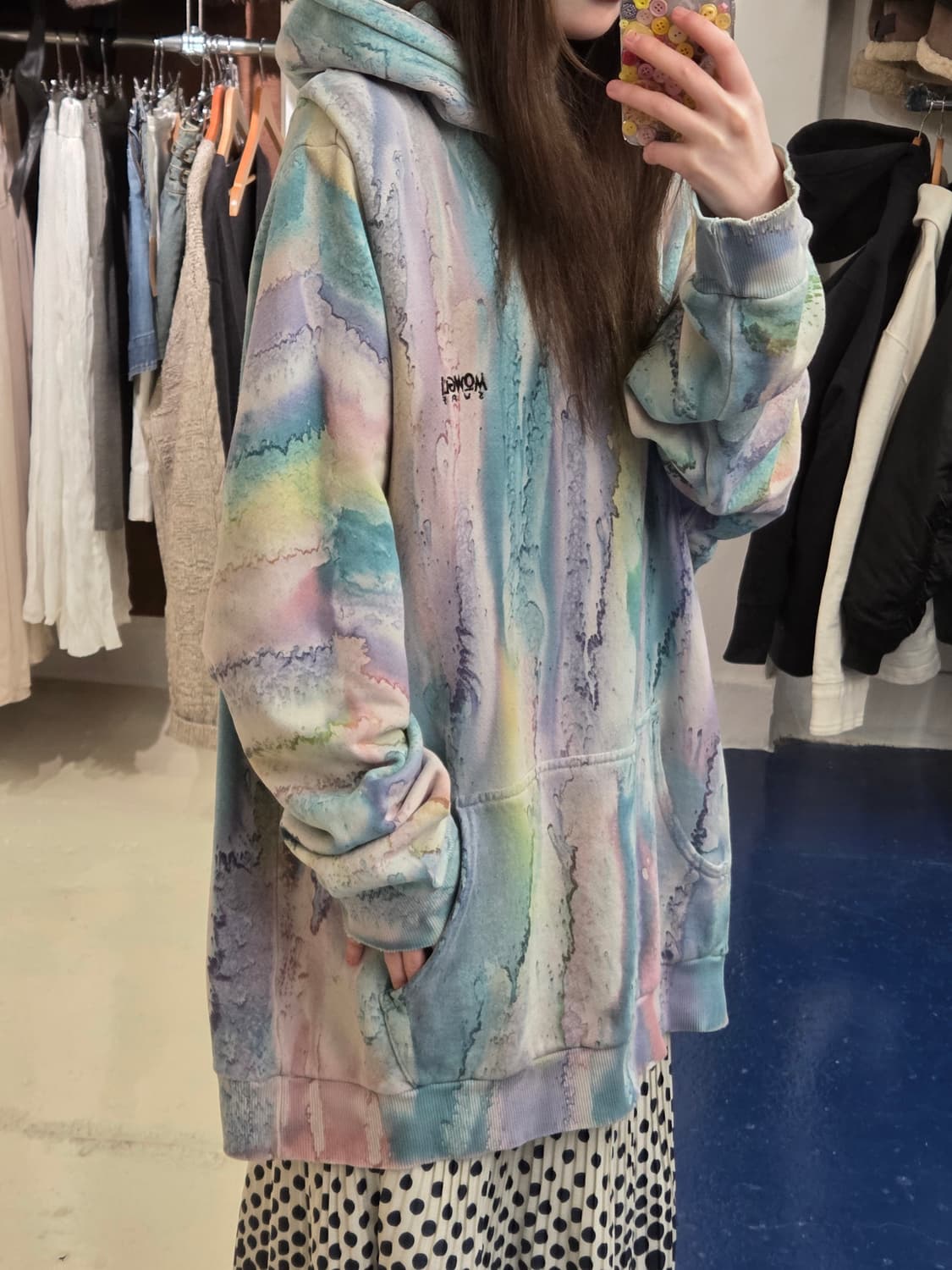 1990s USA Mowgli surf 타이다이 후드티 상품이미지3