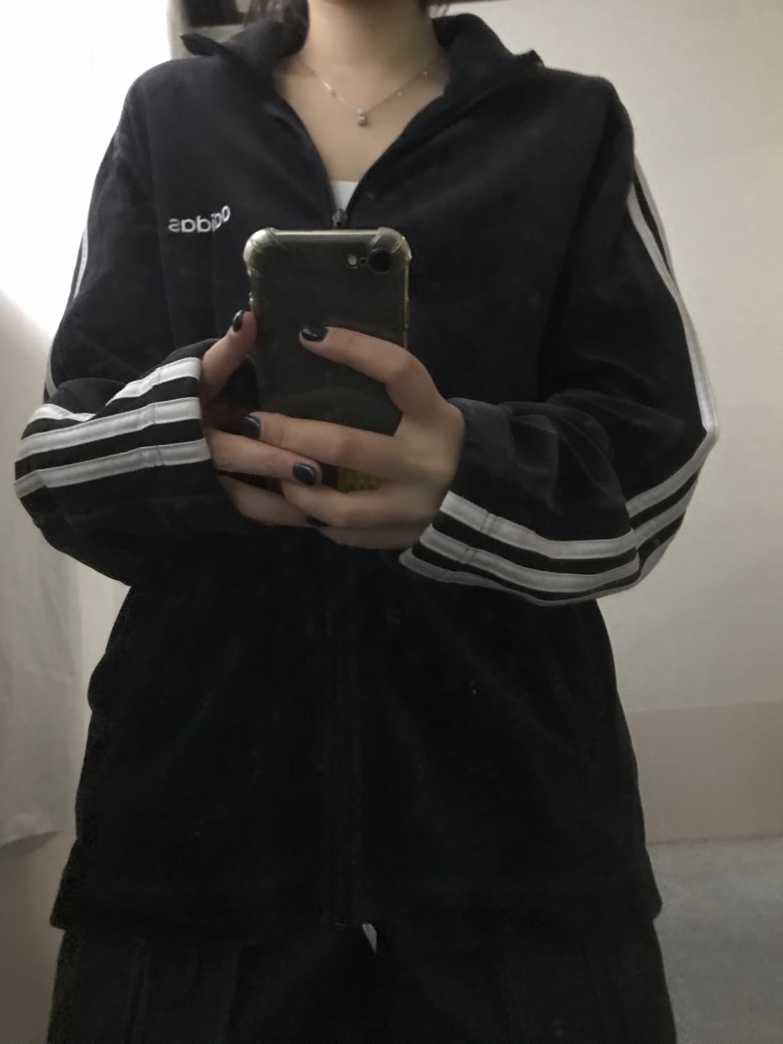 아디다스 블랙 00s 벨벳 트랙탑 상품이미지5