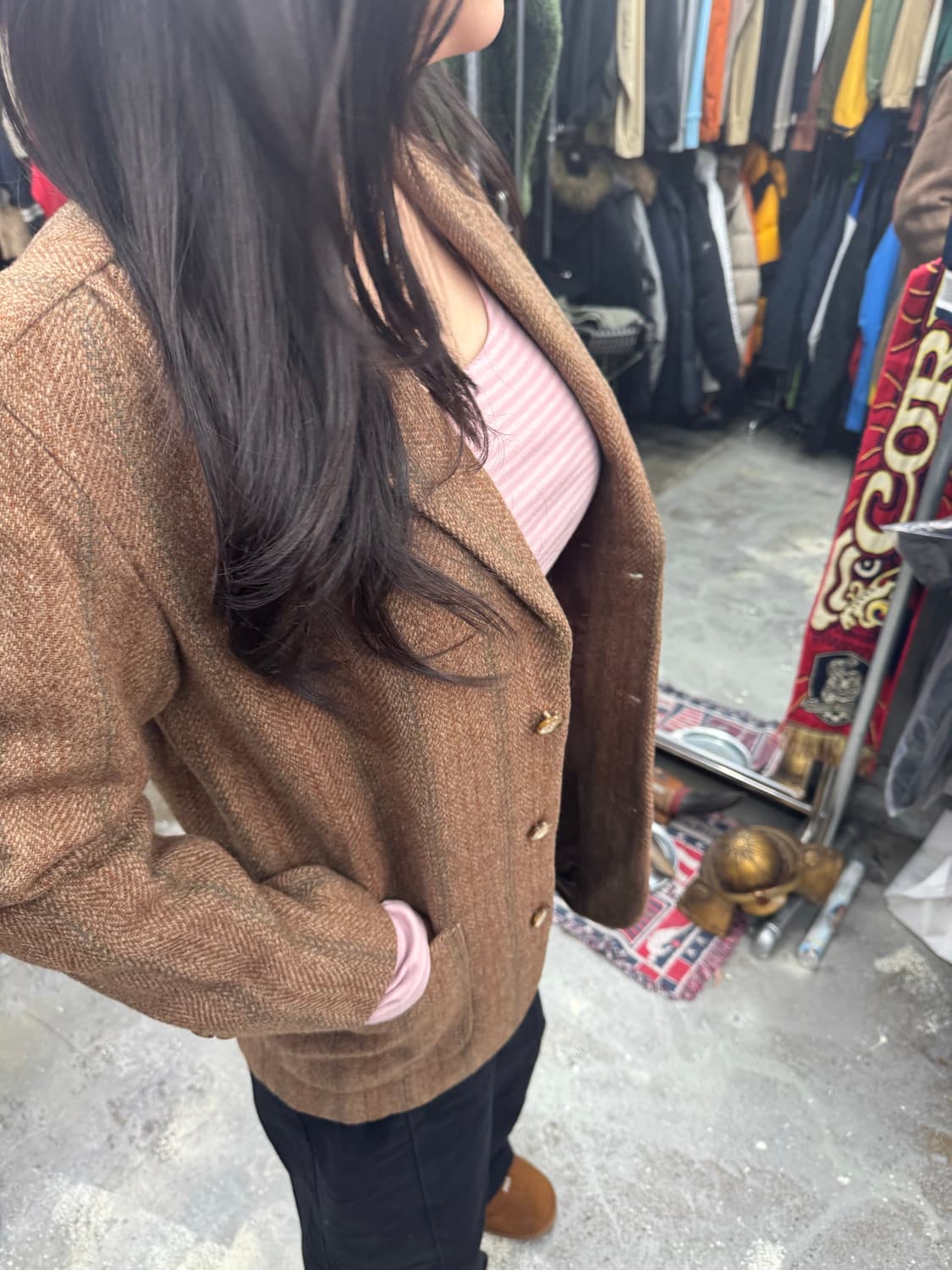 폴로 빈티지 블루라벨 모직 마이 자켓 여성 55반 까지추천 상품이미지2