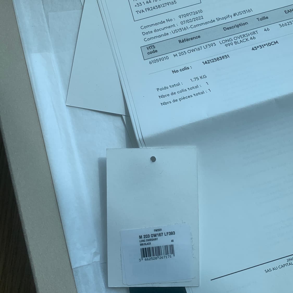 [46] 21FW 르메르 펠티드 롱 오버셔츠 (황금매물) 상품이미지3