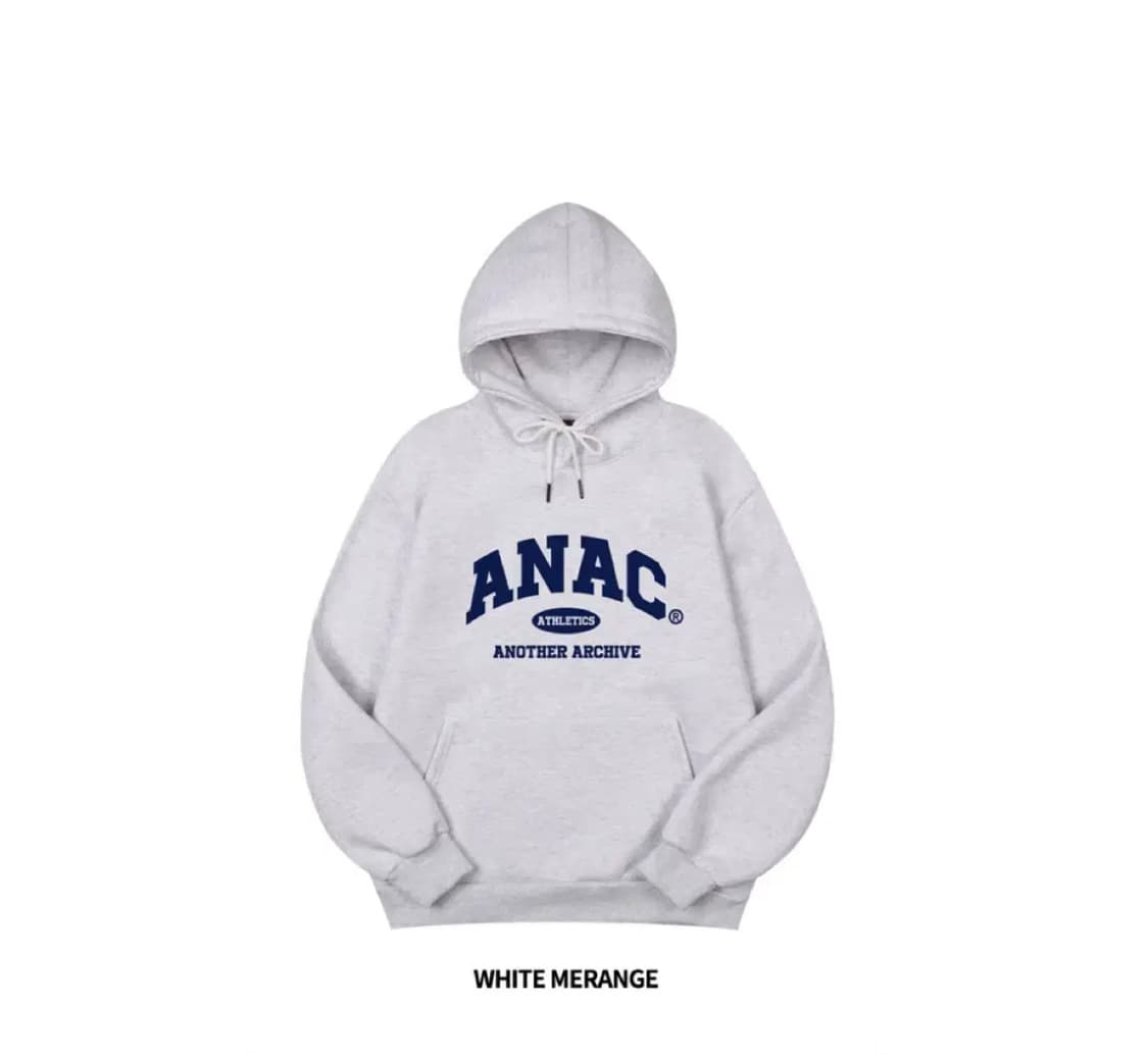 어나더아카이브 컬리지 스탠다드 후드티 화이트 메란지 m 상품이미지1
