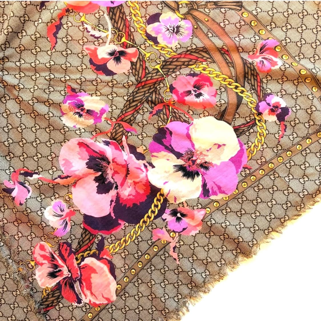 구찌 플라워 울 스카프 상품이미지3