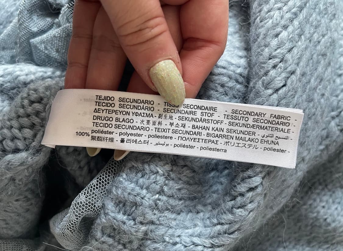 자라 니트 후드티 튜튜 레이어드 블루 상품이미지5