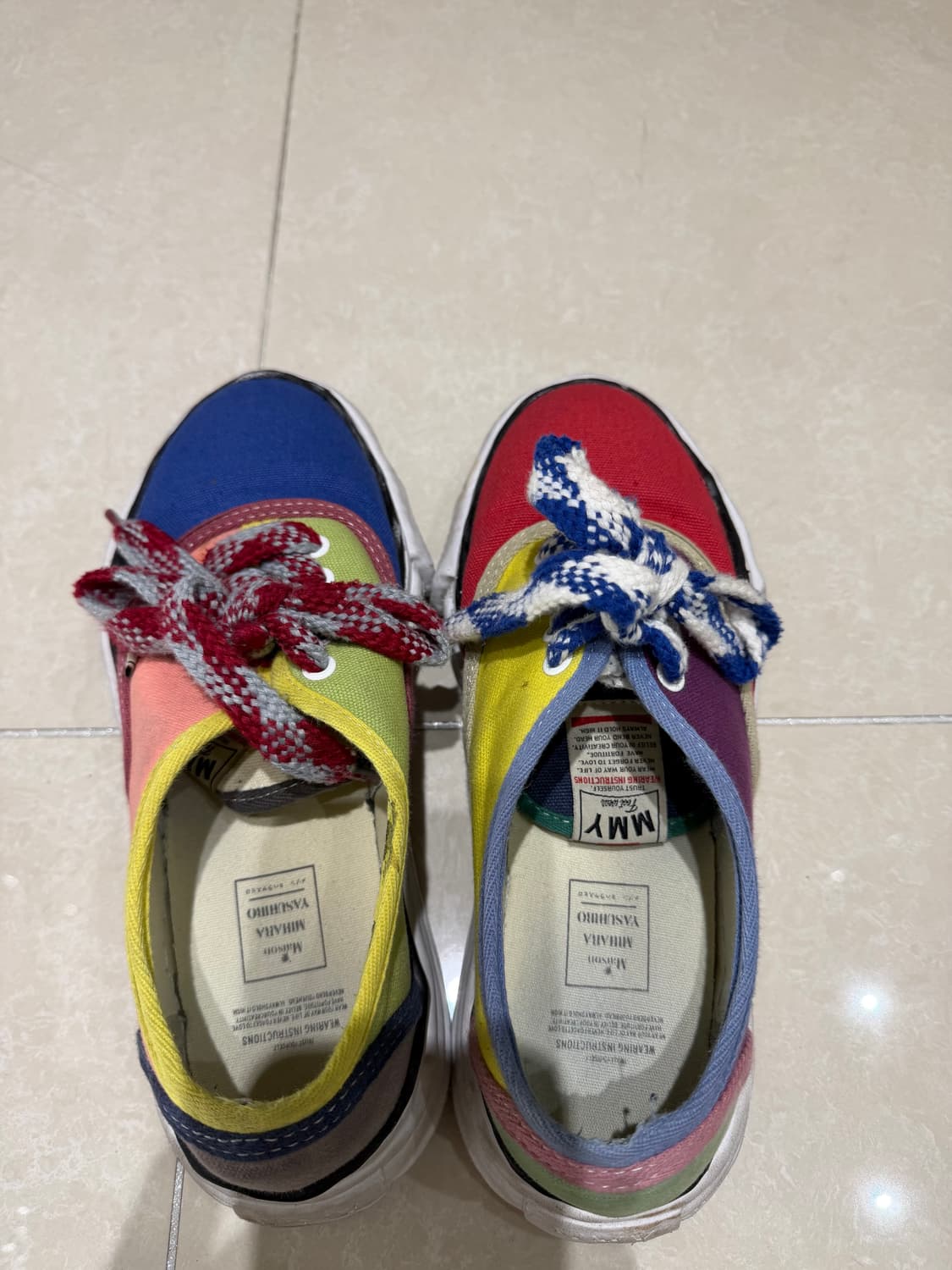 [EU 41] MMY 메종 미하라 야스히로 베이커 캔버스 로우 멀티컬러 상품이미지7