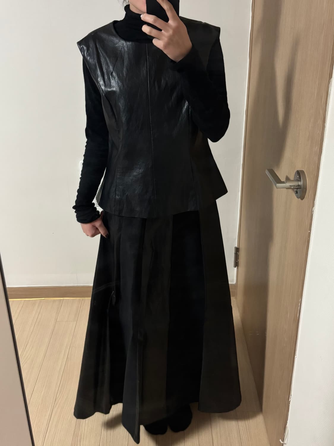 유노이아 레더 셋업 상품이미지2