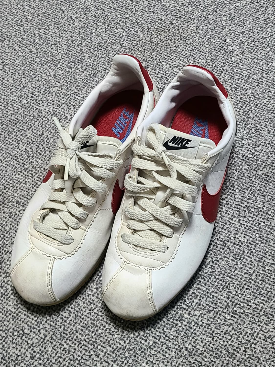 나이키 클래식 코르테즈 레더 화이트/레드 스우시 240mm 상품이미지1