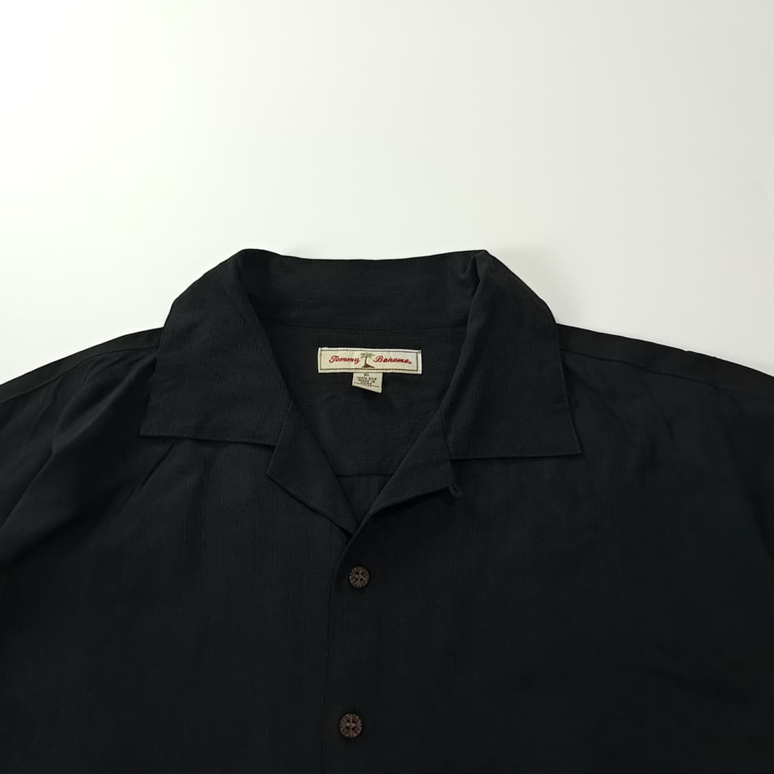 CK953 XL 토미바하마 00s 실크 블랙 하와이안 캠프 셔츠 남방 상품이미지2