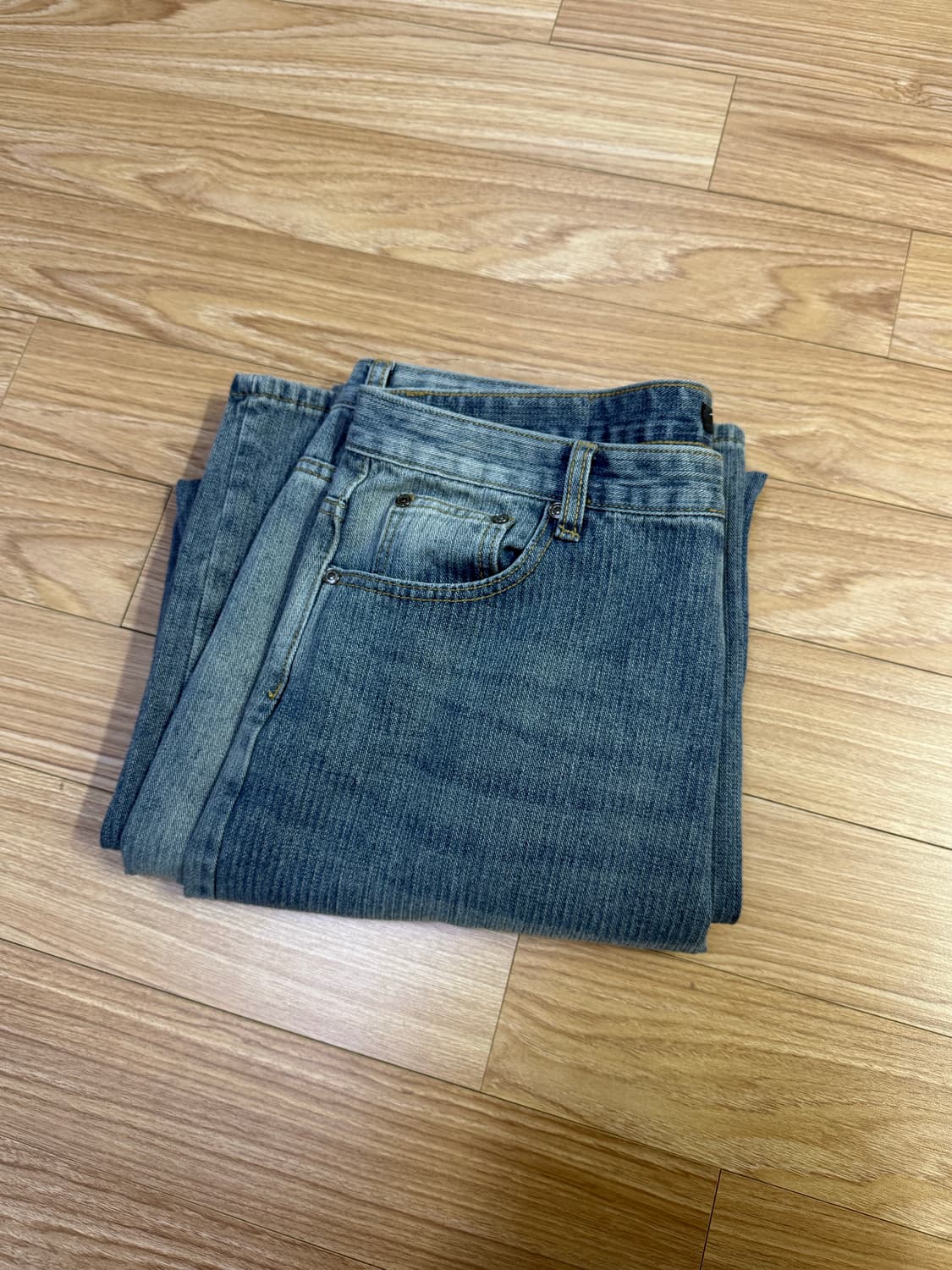 DNSR 디앤에스알 스트라이프 데님 팬츠 블루 상품이미지4