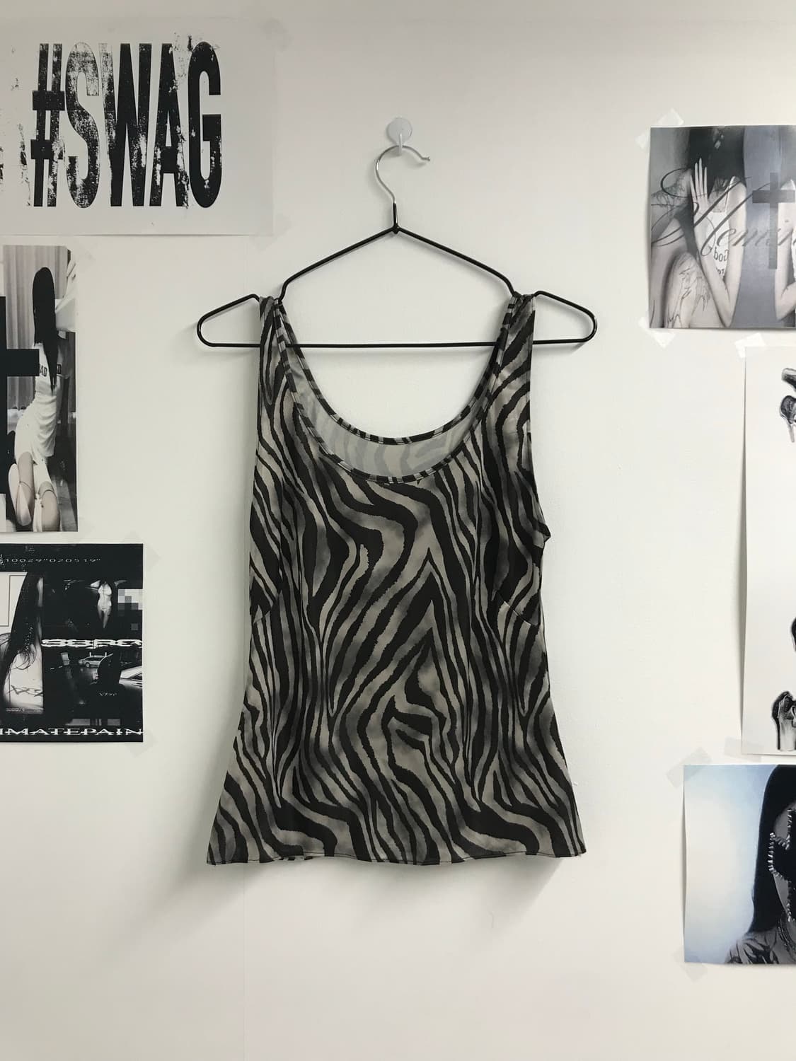 Drapery zebra pattern sleeveless 상품이미지5