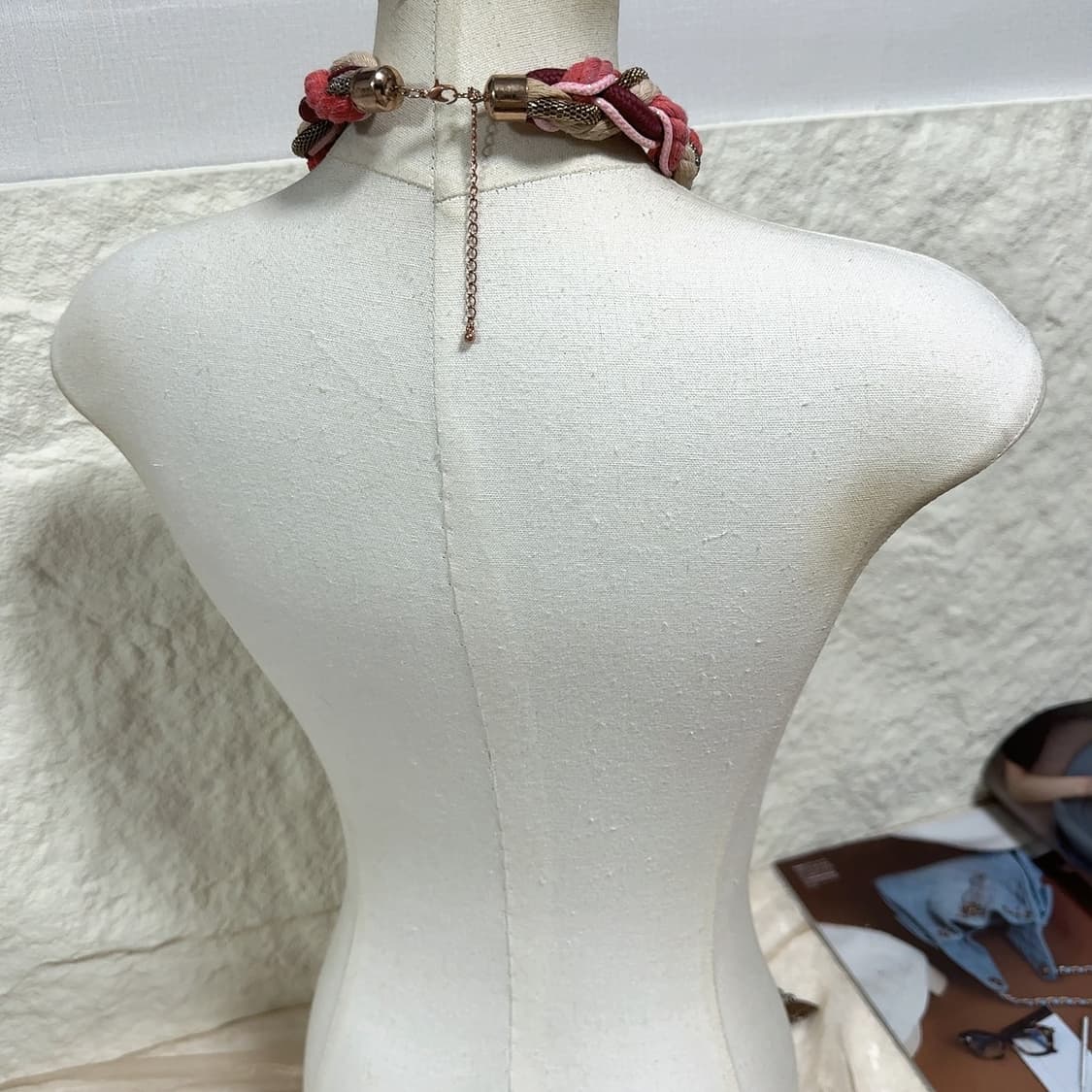 빈티지 꽈배기 뜨개질 메탈 목걸이 상품이미지4