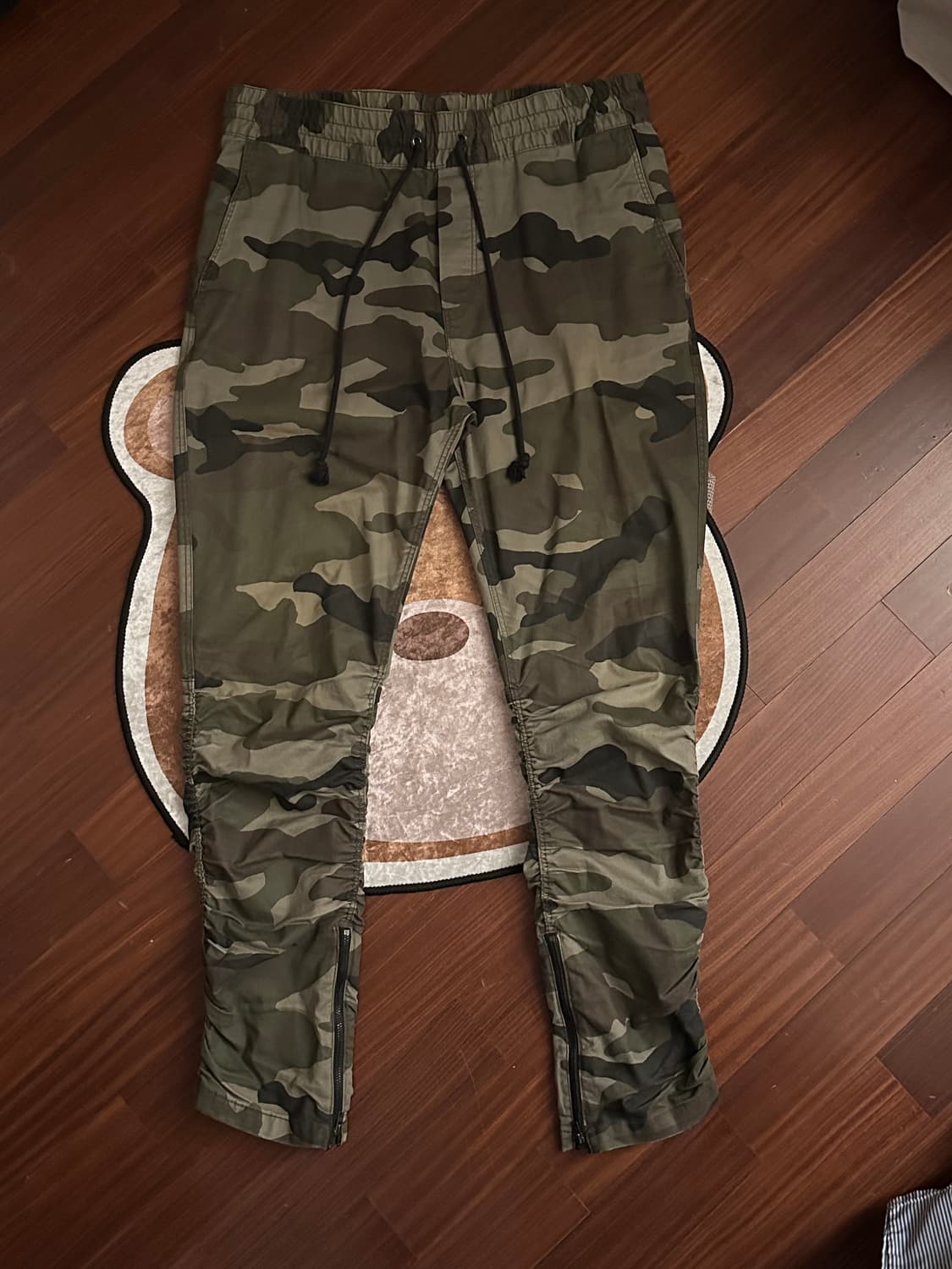 릭 오웬스 핏 링클 카모 팬츠 상품이미지1