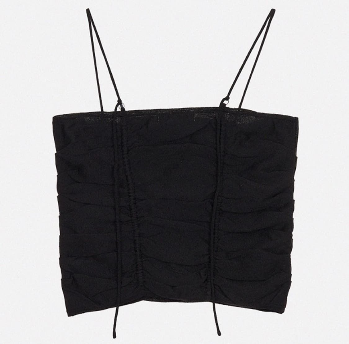 [르 LE] 셔링 뷔스티에 탑 (블랙 / Free) 상품이미지2