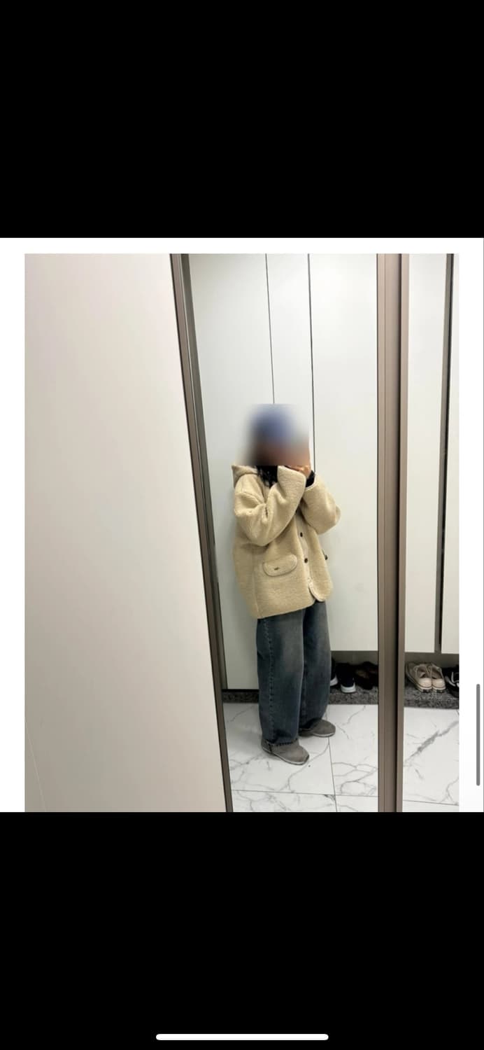 오로 oro 뽀글이 투폴드 플리스후드 코트 S 상품이미지4