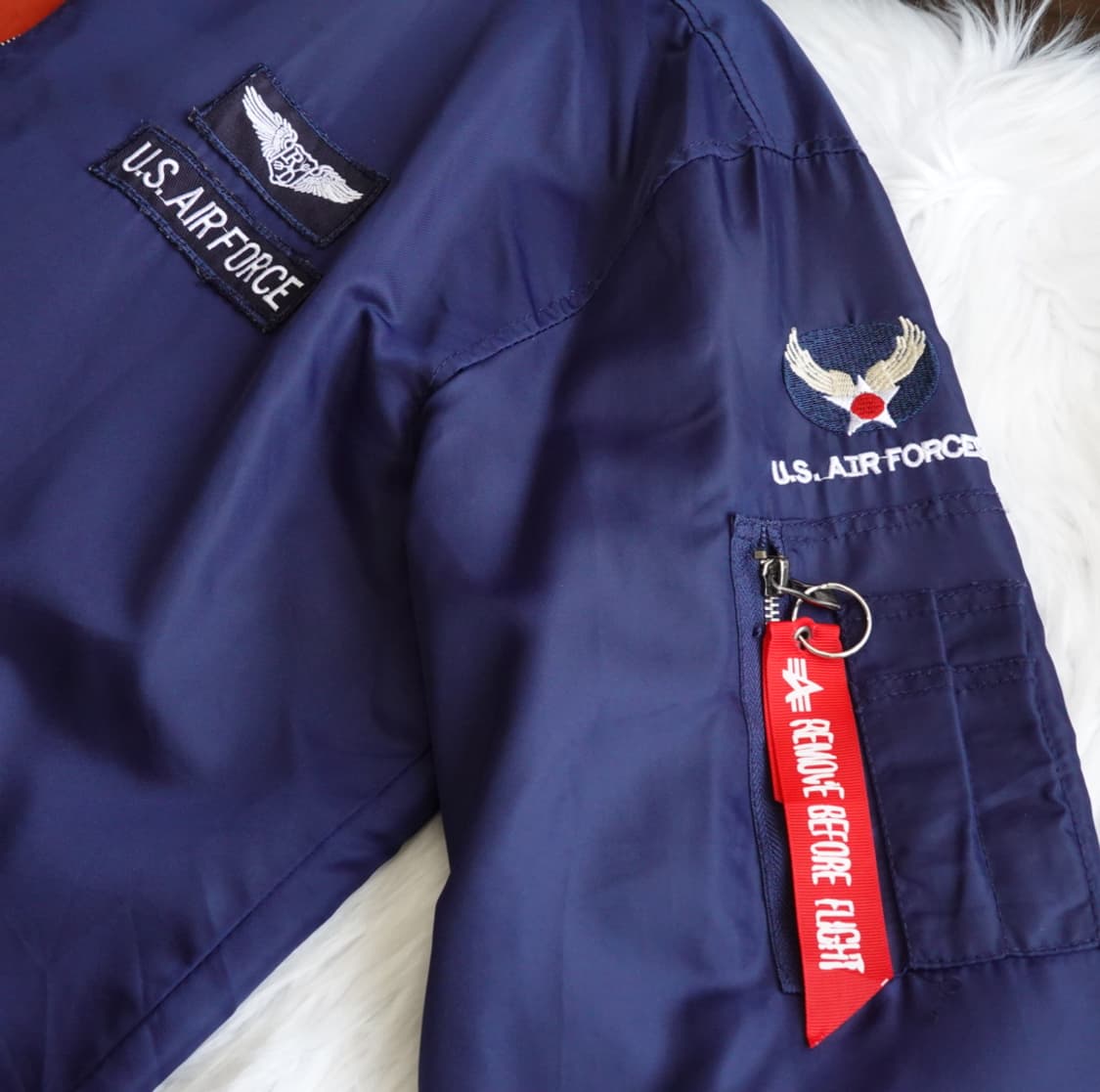 빈티지 US AIR FORCE 패치 MA-1 항공 점퍼 자켓 1905 상품이미지6