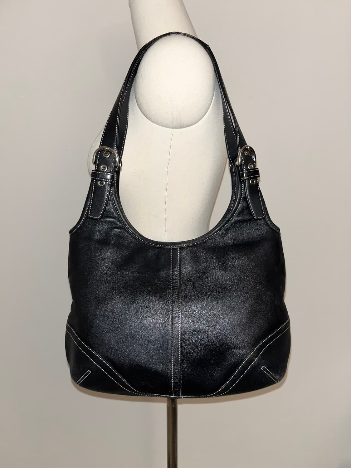 📦Coach black leather shoulder bag  상품이미지4