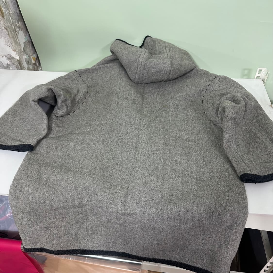 100 베네통 그레이 스티치 떡볶이 더플코트 상품이미지7