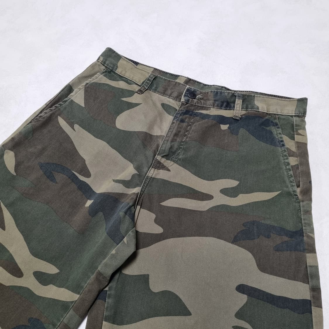 빈티지 올드 디키즈 카모 버뮤다 팬츠 - 32 상품이미지3