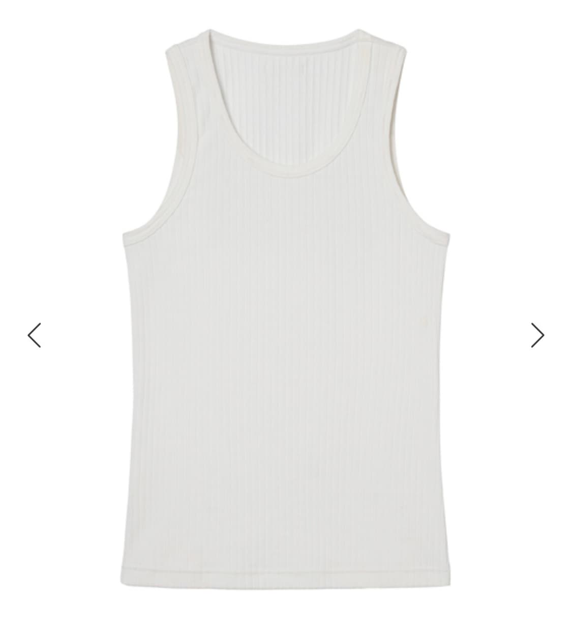 세비지 슬리브리스 골지 티셔츠 상품이미지3