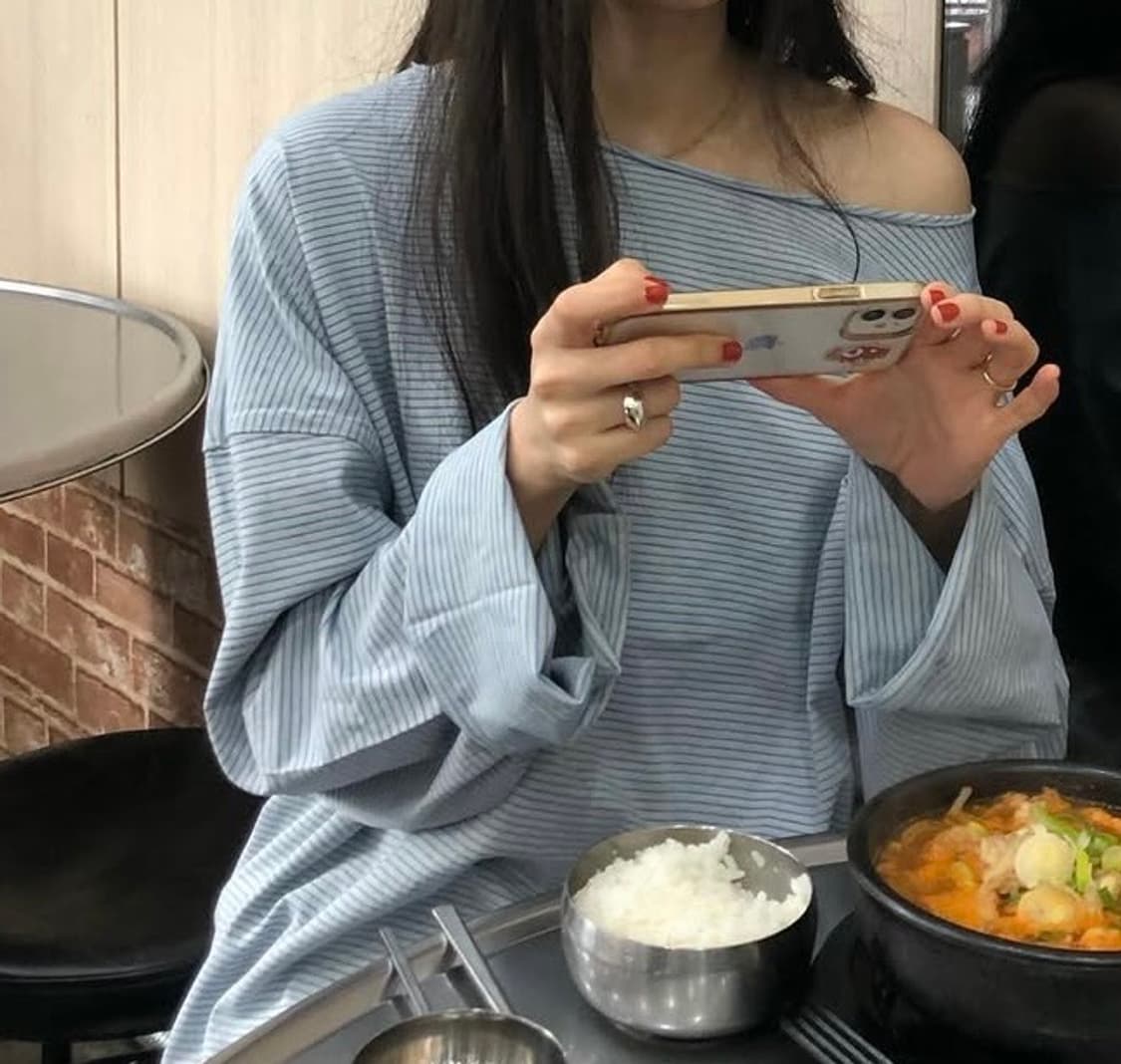 프레클 블루 스트라이프 티 상품이미지2
