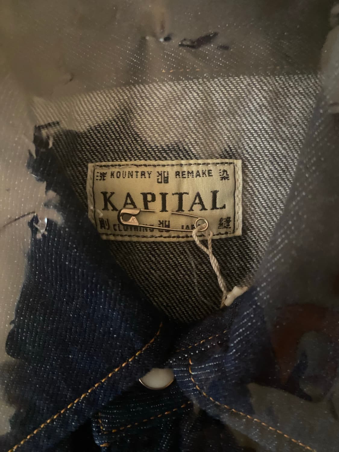 캐피탈 8온즈 데님 허스키 웨스턴 셔츠 인디고 상품이미지3