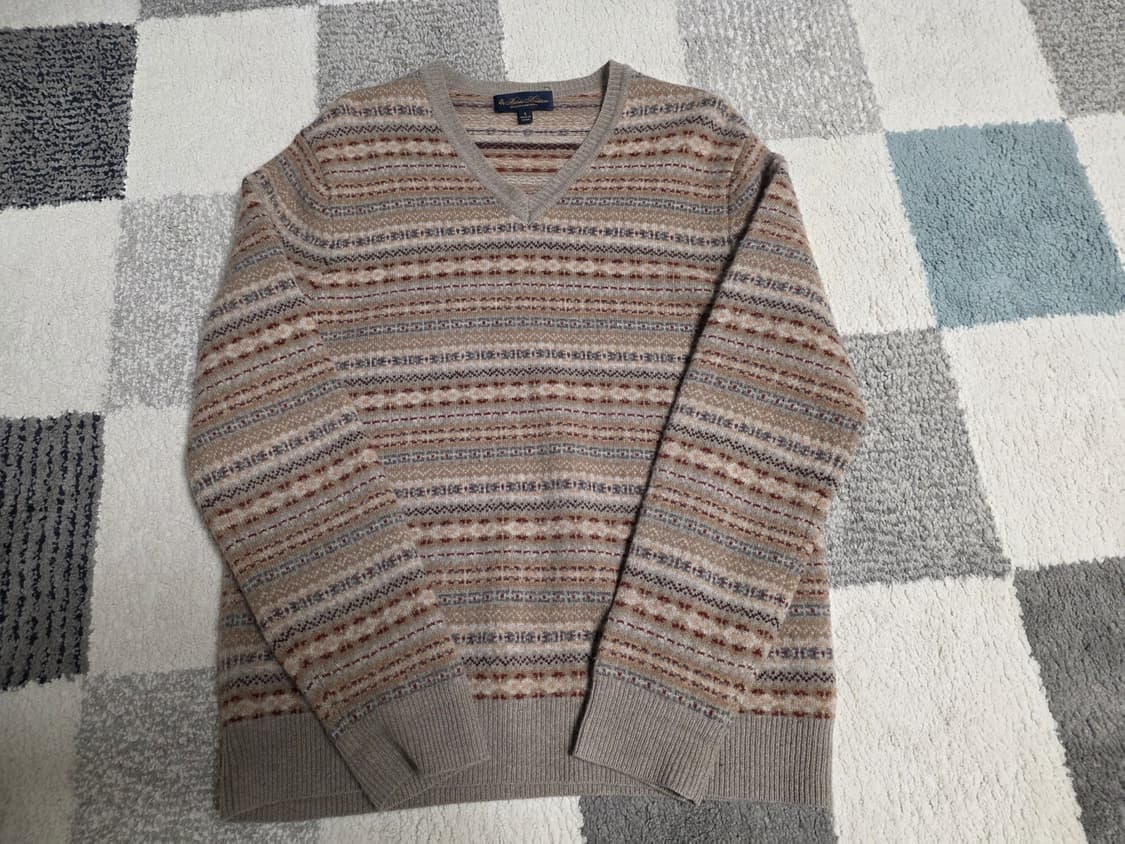 브룩스 브라더스 페어아일 브이넥 니트 s사이즈(95) 상품이미지1