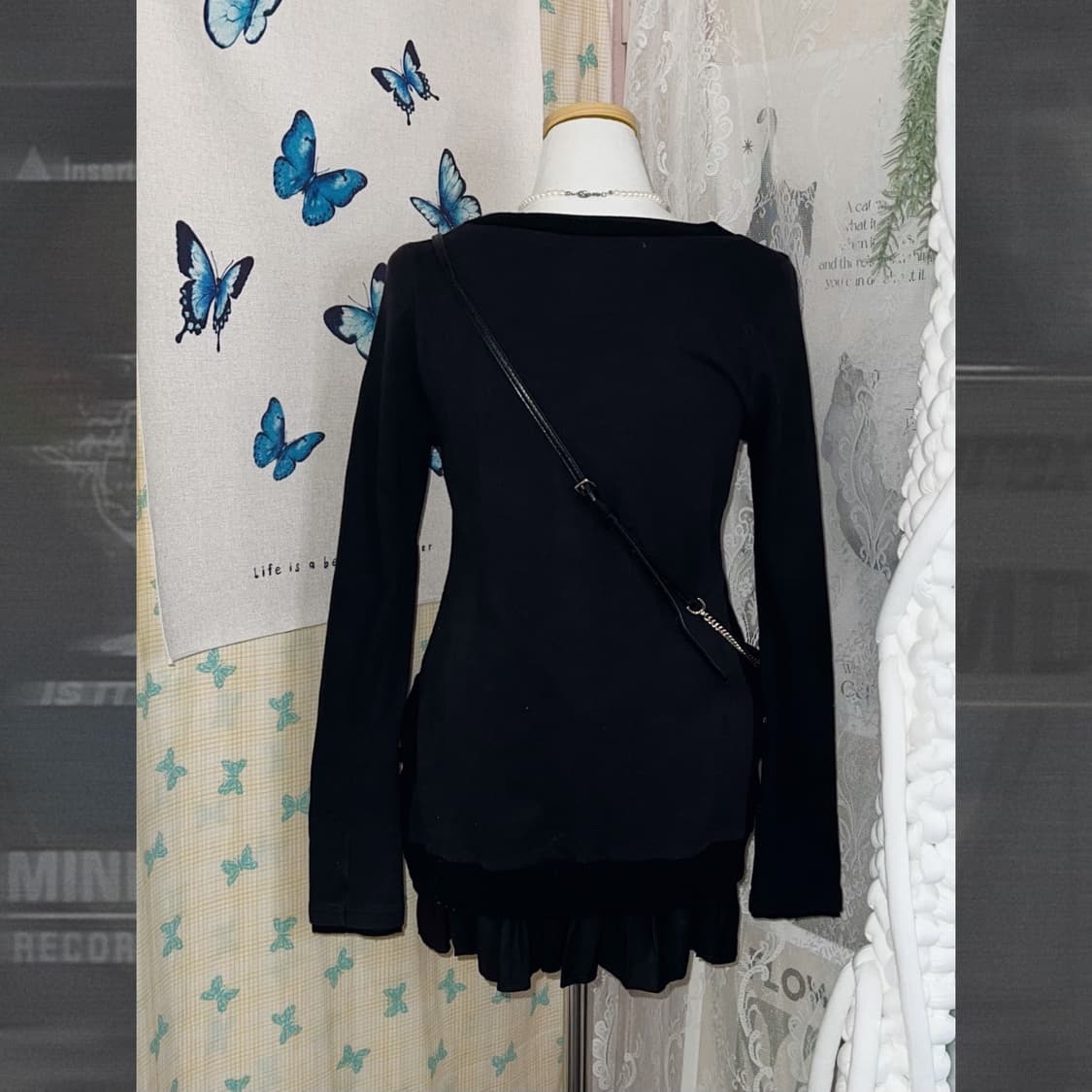 블랙 펑크 프린트 가디건 상품이미지7