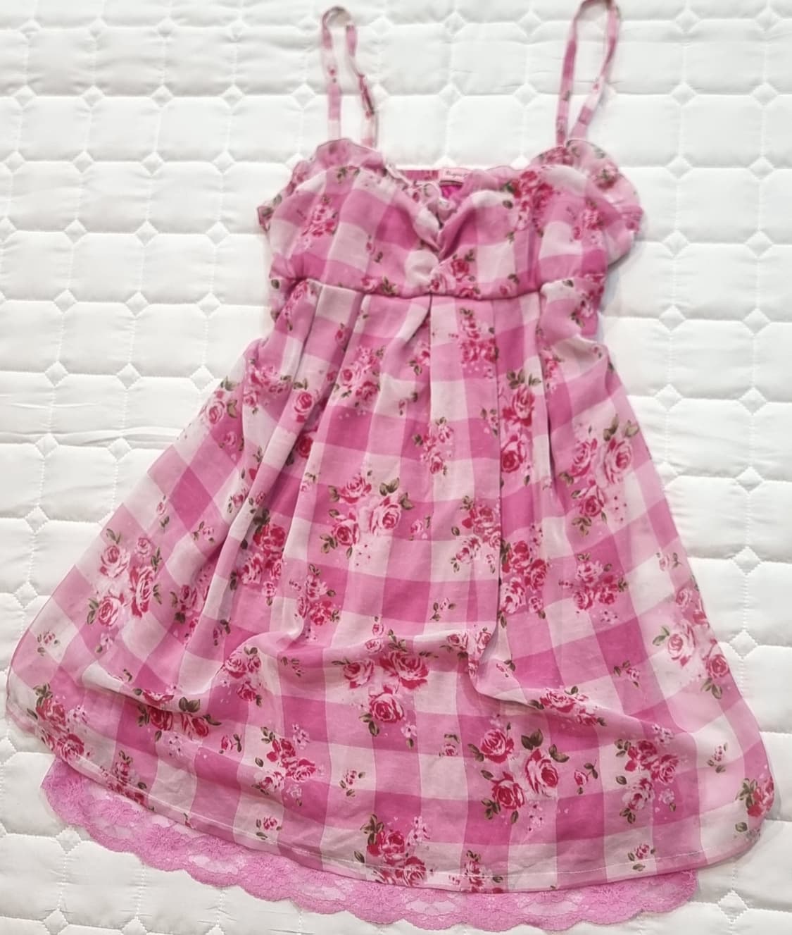 Sugar Gloss(슈가글로스) 마즈 로즈 체크원피스 상품이미지5