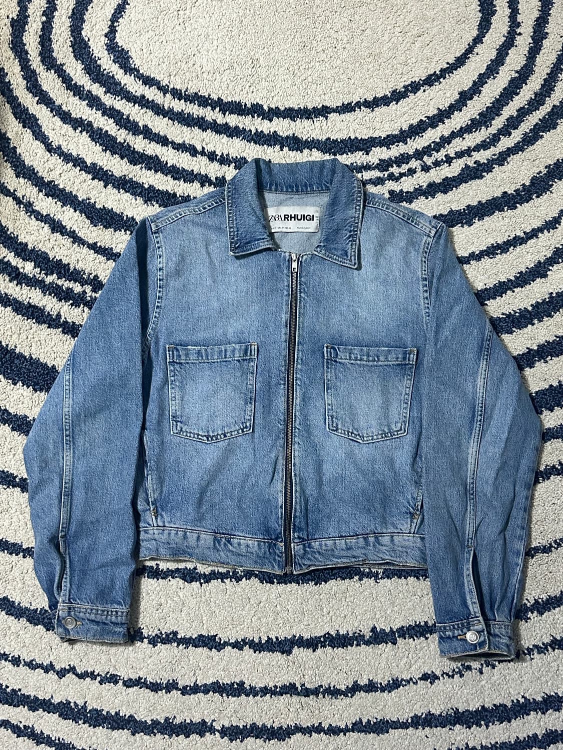 자라x루이기 청자켓 사이즈M 상품이미지3