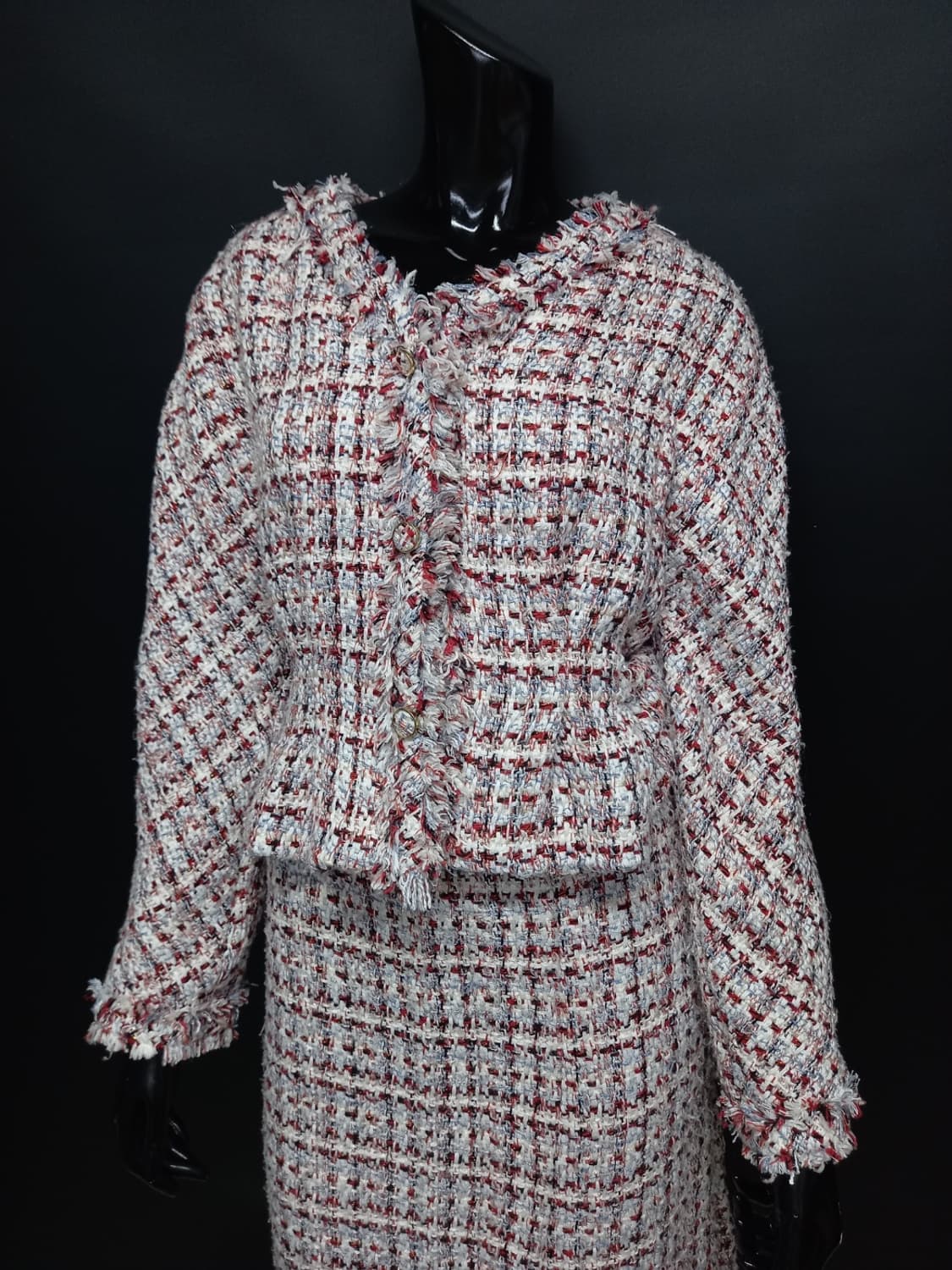 듀엘 춘추동 트위드 자켓스커트 셋업 55 상품이미지3