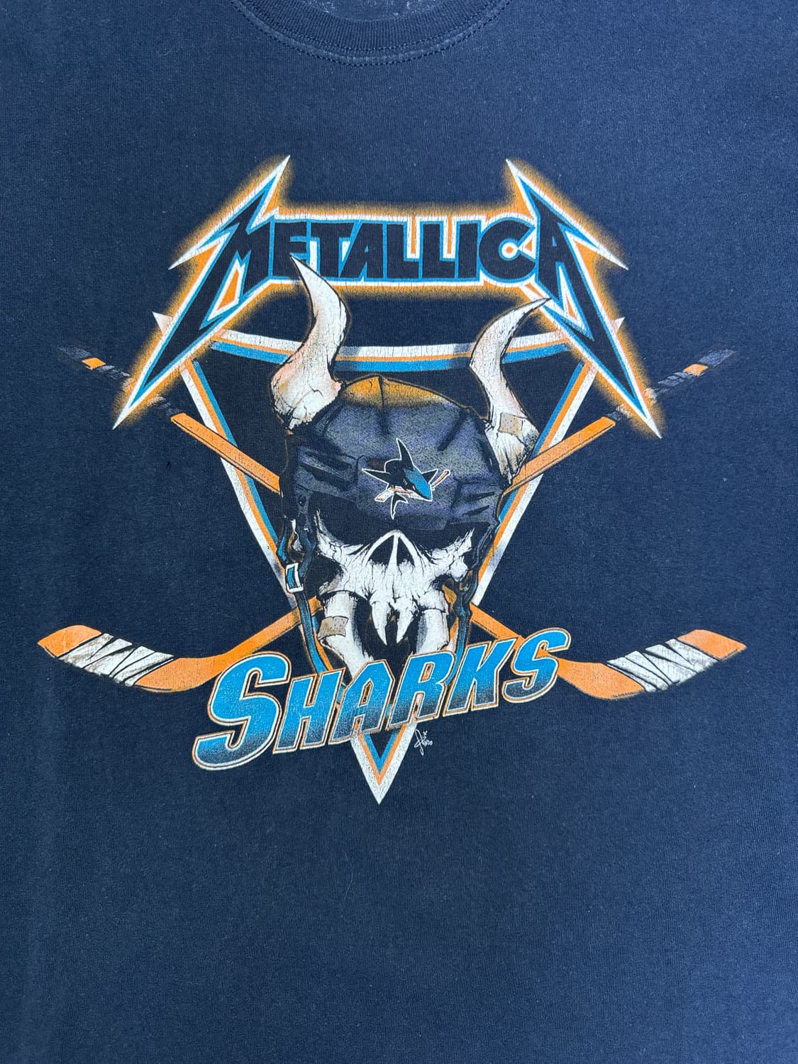 빈티지 메탈리카 METALLICA x NHL 산호세 샤크스 XL 상품이미지2