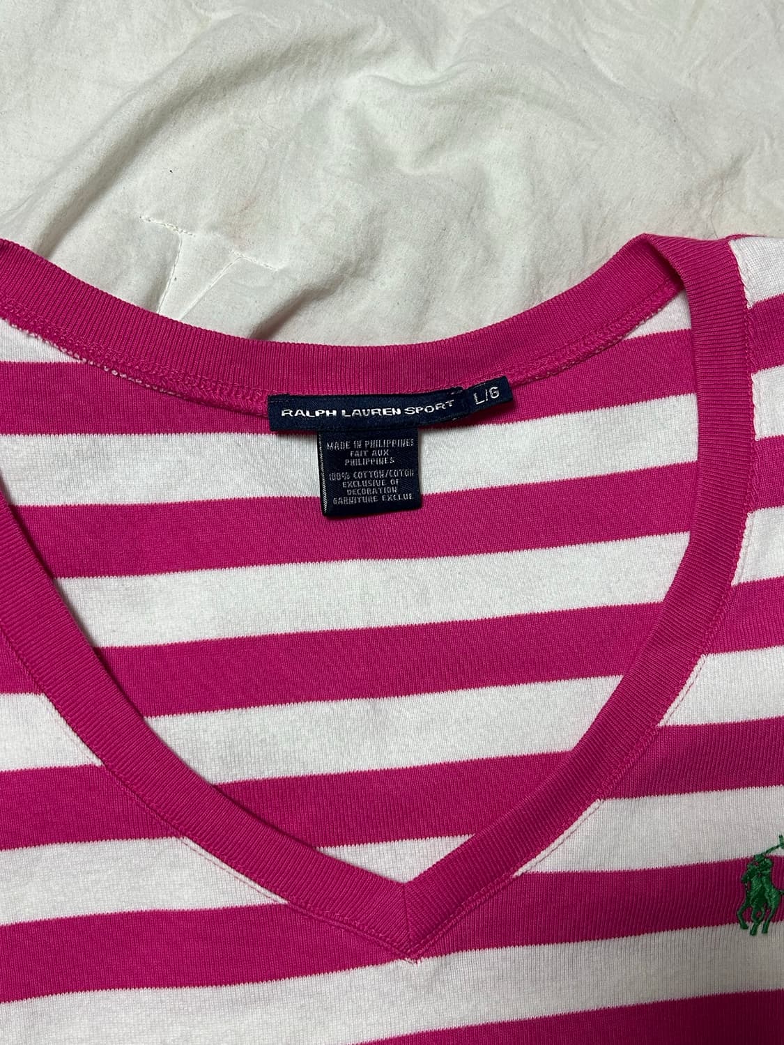 폴로 스트라이프 브이넥 반팔티 상품이미지4