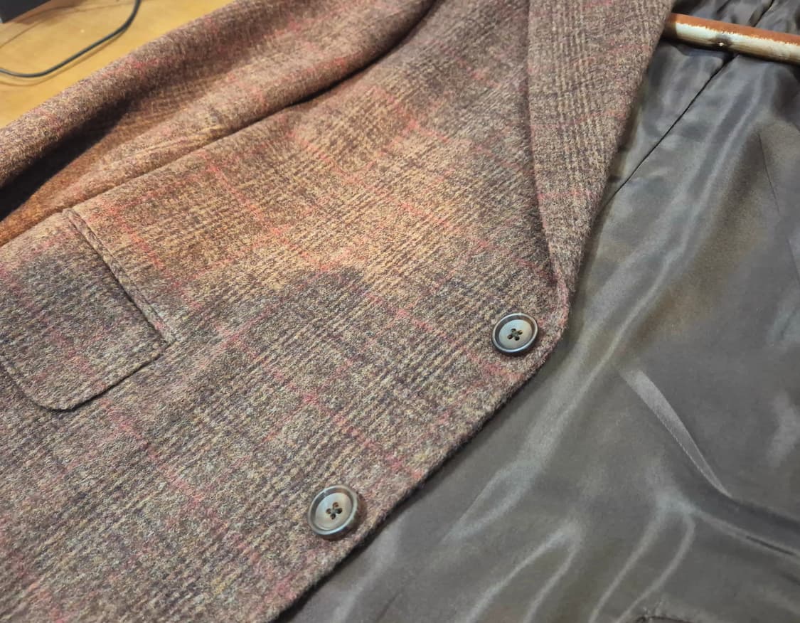 브라운 체크 플란넬 자켓 상품이미지5