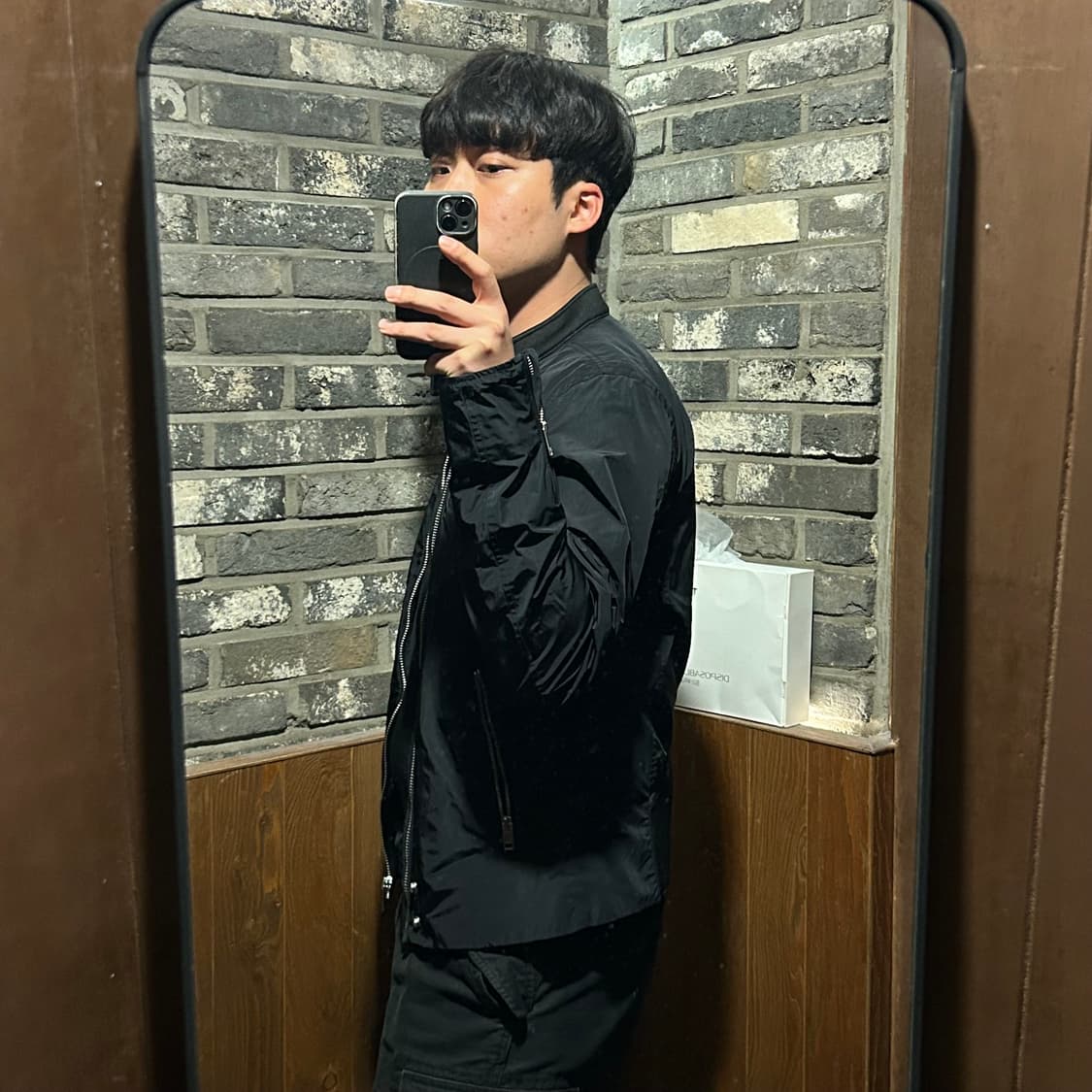 L) 디젤 DIESEL 폴리쉘 싱글 라이더 자켓 상품이미지9