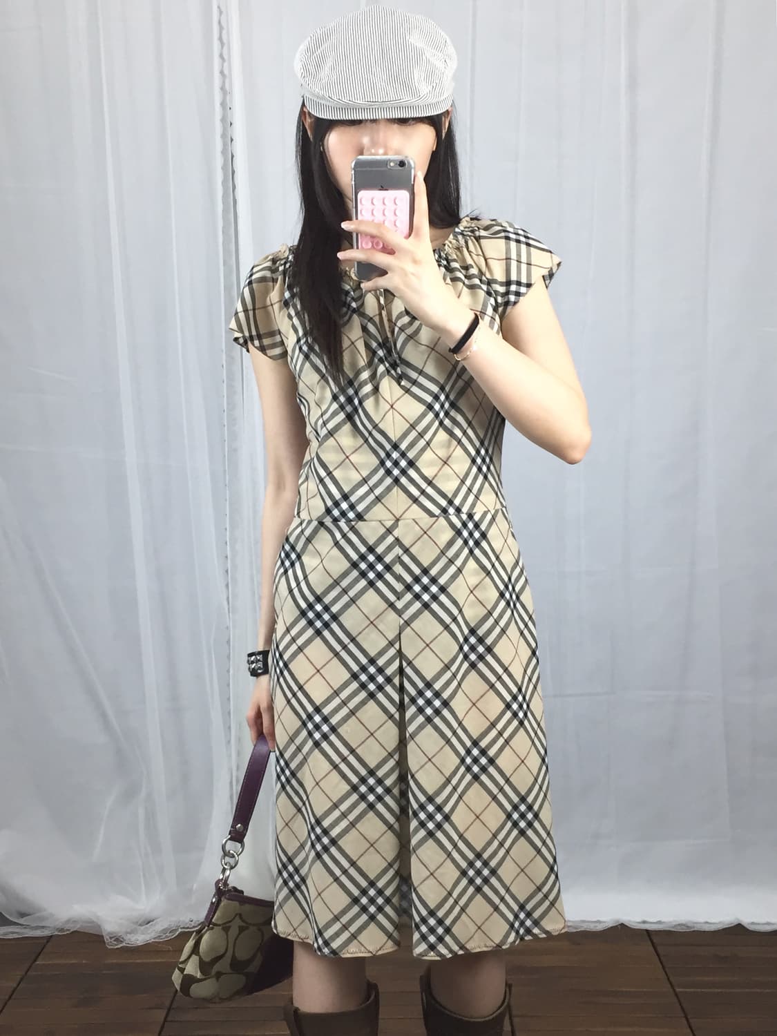 Burberry Blue Label Check Wool Dress 상품이미지2