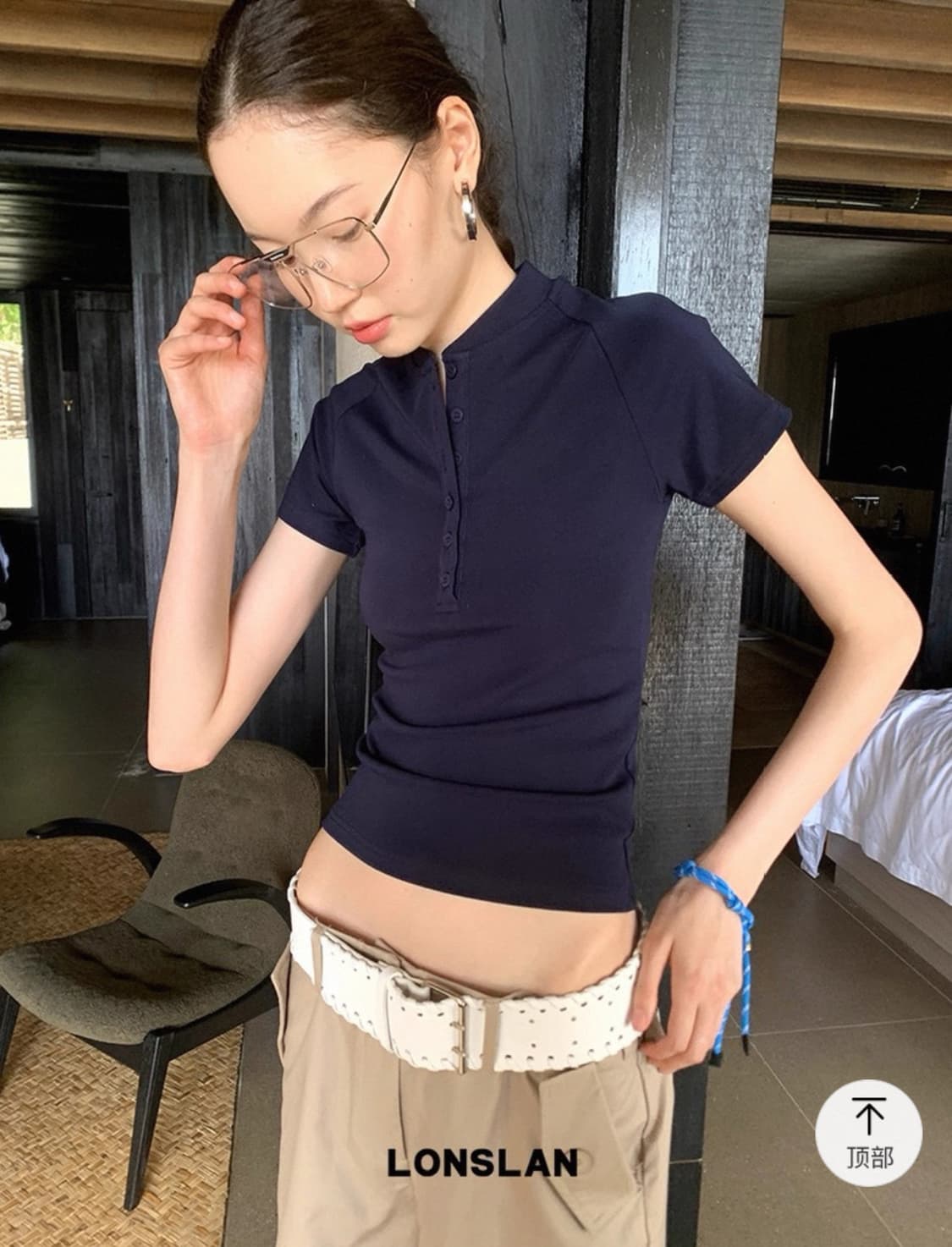 Lonslan shop 카라티 네이비 상품이미지5