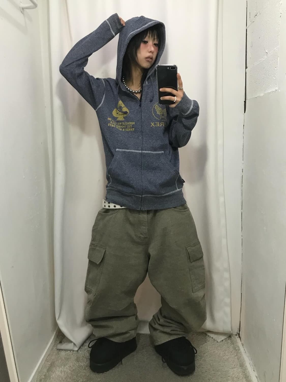 Avirex USAF Waffle Hood Zip-Up 상품이미지4