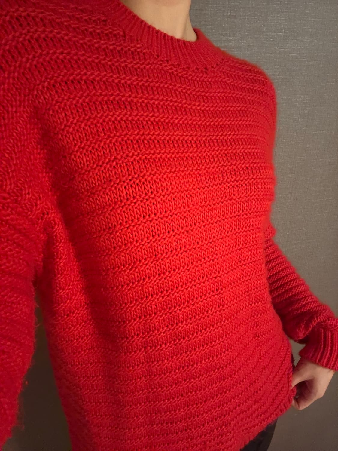 H&M 빨간색 니트 L사이즈 상품이미지1