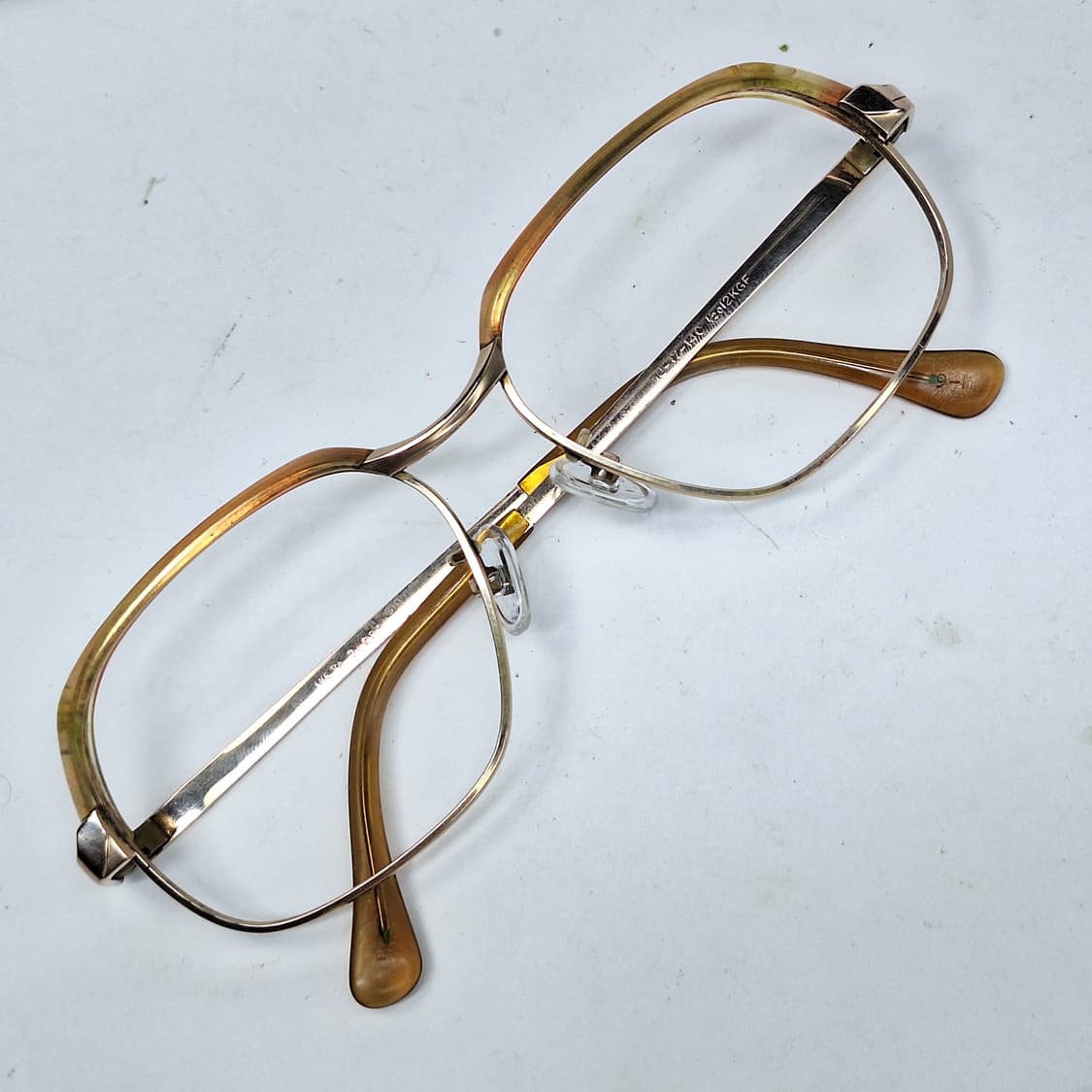 80s 일본 빈티지 VISTA B-289 금장 12K 브로우라인 하금테 상품이미지1