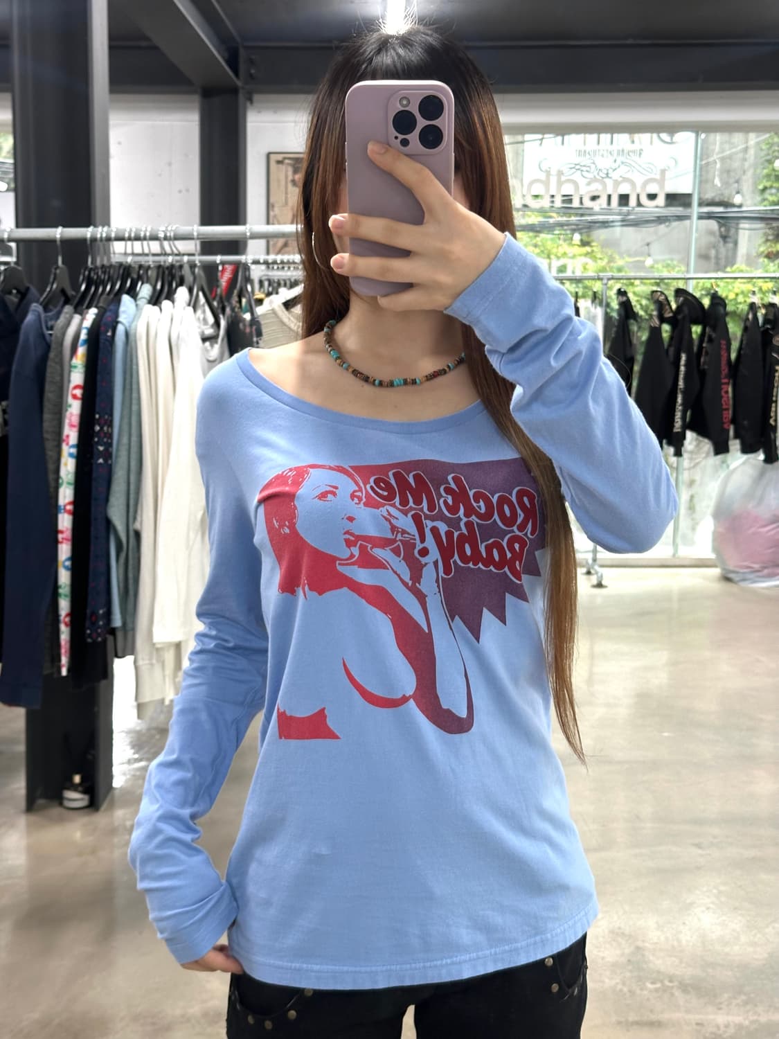 히스테릭글래머 락미베이비 양면로고 롱슬리브긴팔티 상품이미지4