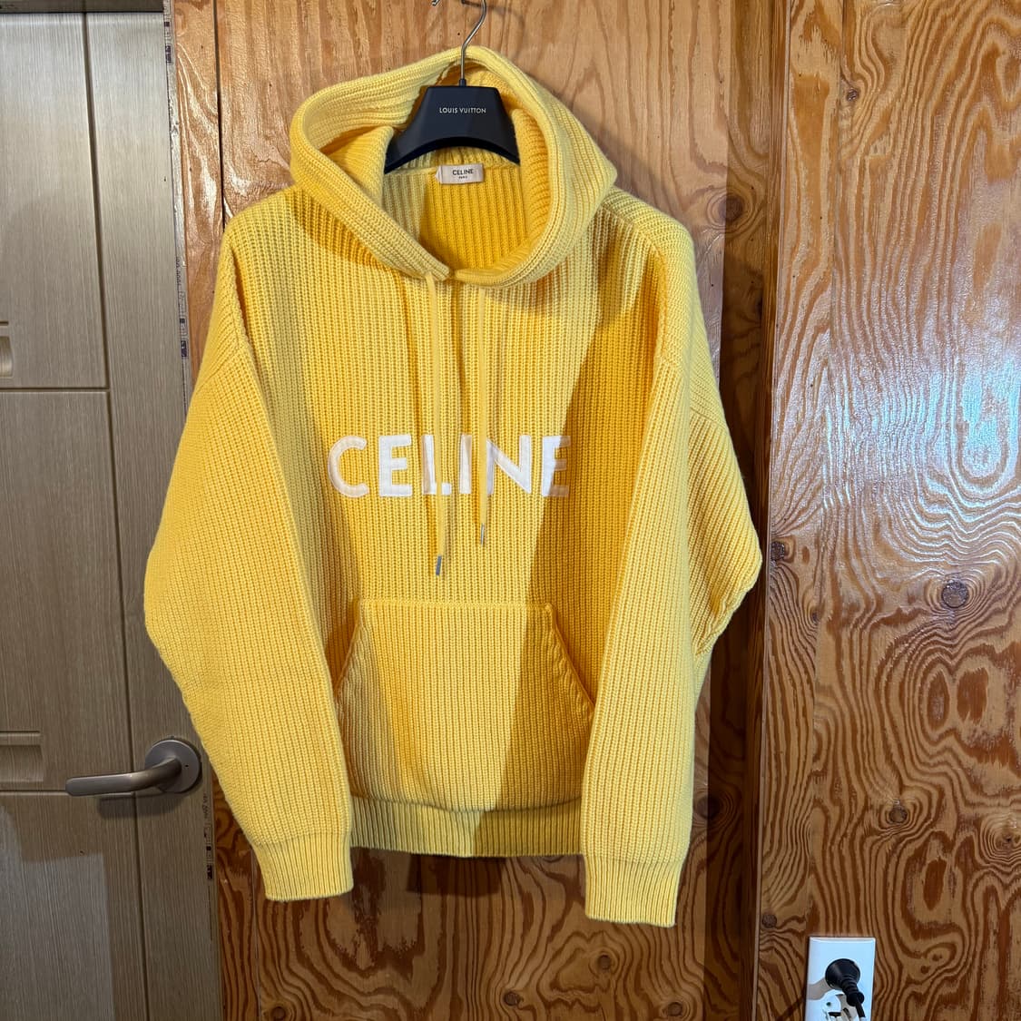 오버핏 xs 사이즈) 셀린느 리브드 울 니트 후드  상품이미지2