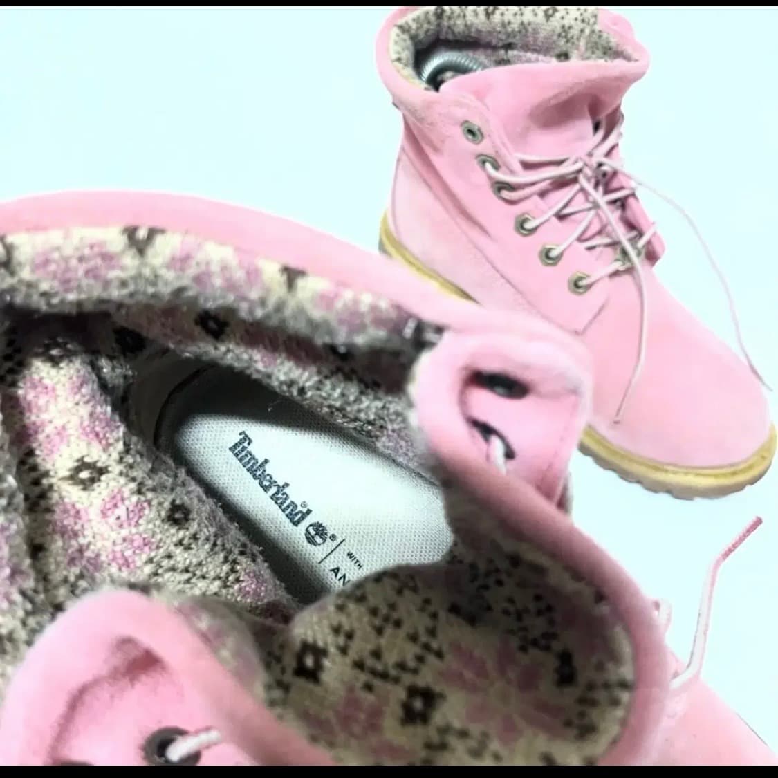 팀버랜드 롤탑 핑크 워커 235 상품이미지6