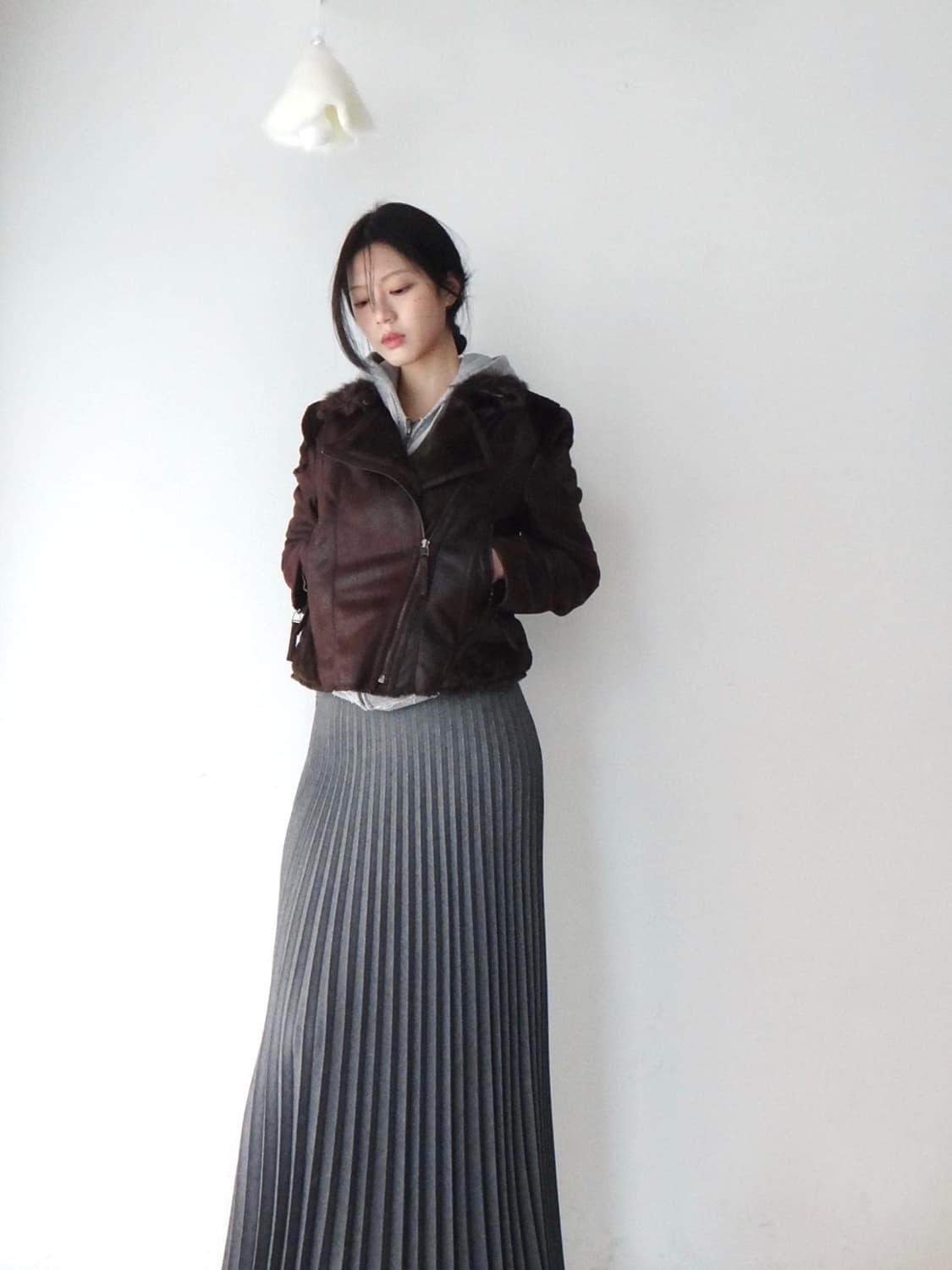 Bambi fur muston jacket / choco brown 상품이미지6