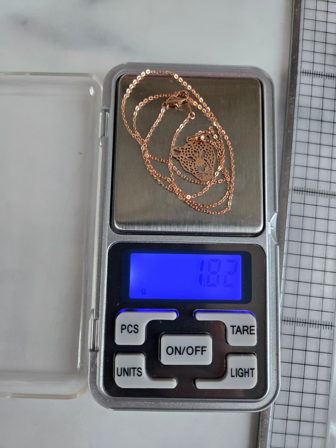 14k 로즈골드 표범 목걸이  상품이미지5