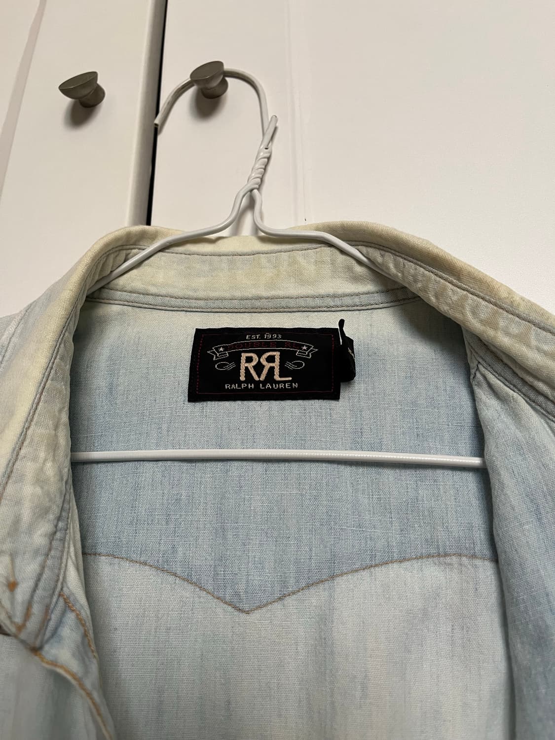 Rrl 웨스턴 콘쵸 샴브레이 셔츠 상품이미지6