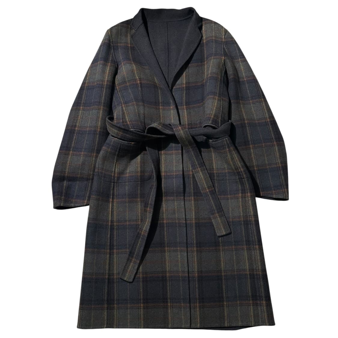 렉토 x 프론트로우 리버시블 체크 로브 코트 상품이미지1